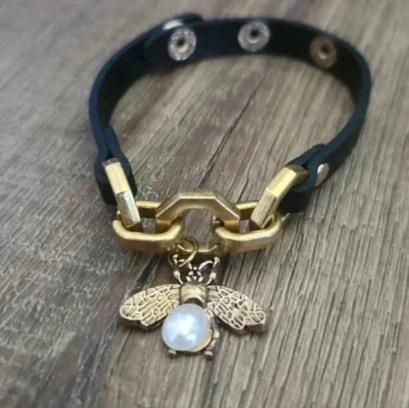 Leather bee bracelet belt new - Picture 6 of 8